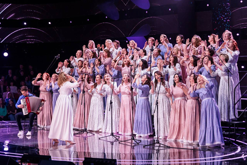 Тверской хор «Девчата» выступил на народном шоу «Ну-ка, все вместе!»